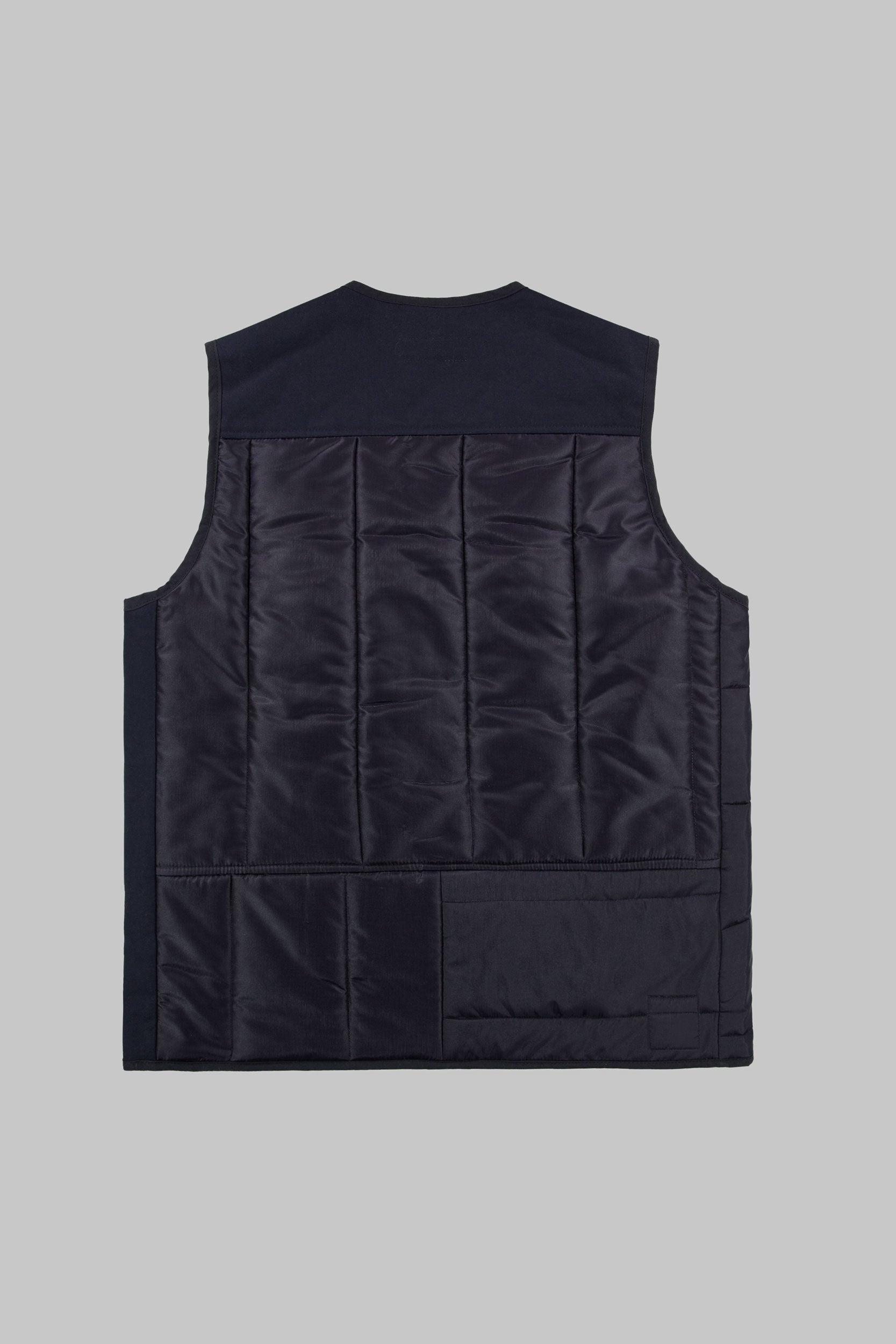 Aviator Cotton Canvas Panel V Vest Blue