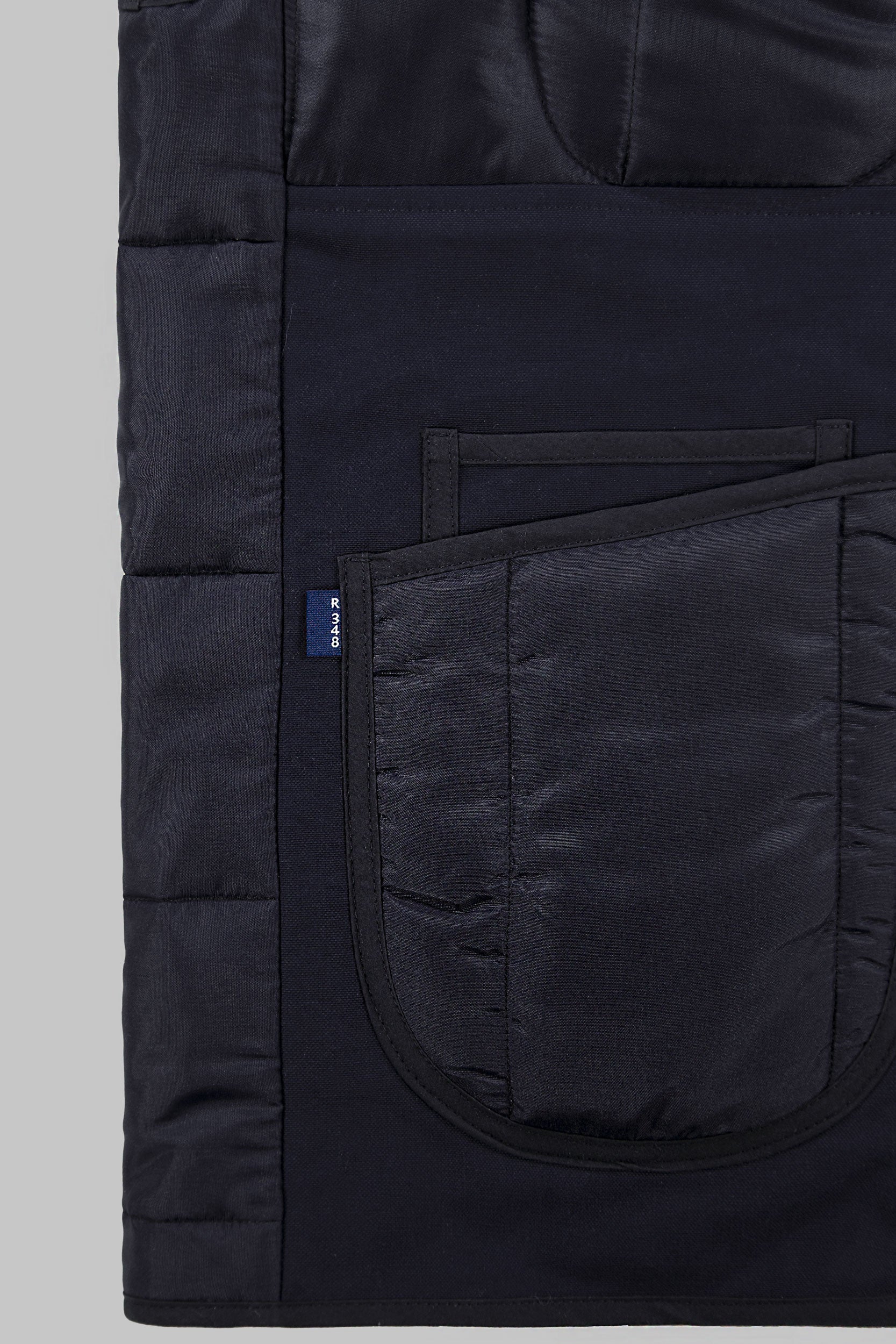 Aviator Cotton Canvas Panel V Vest Blue