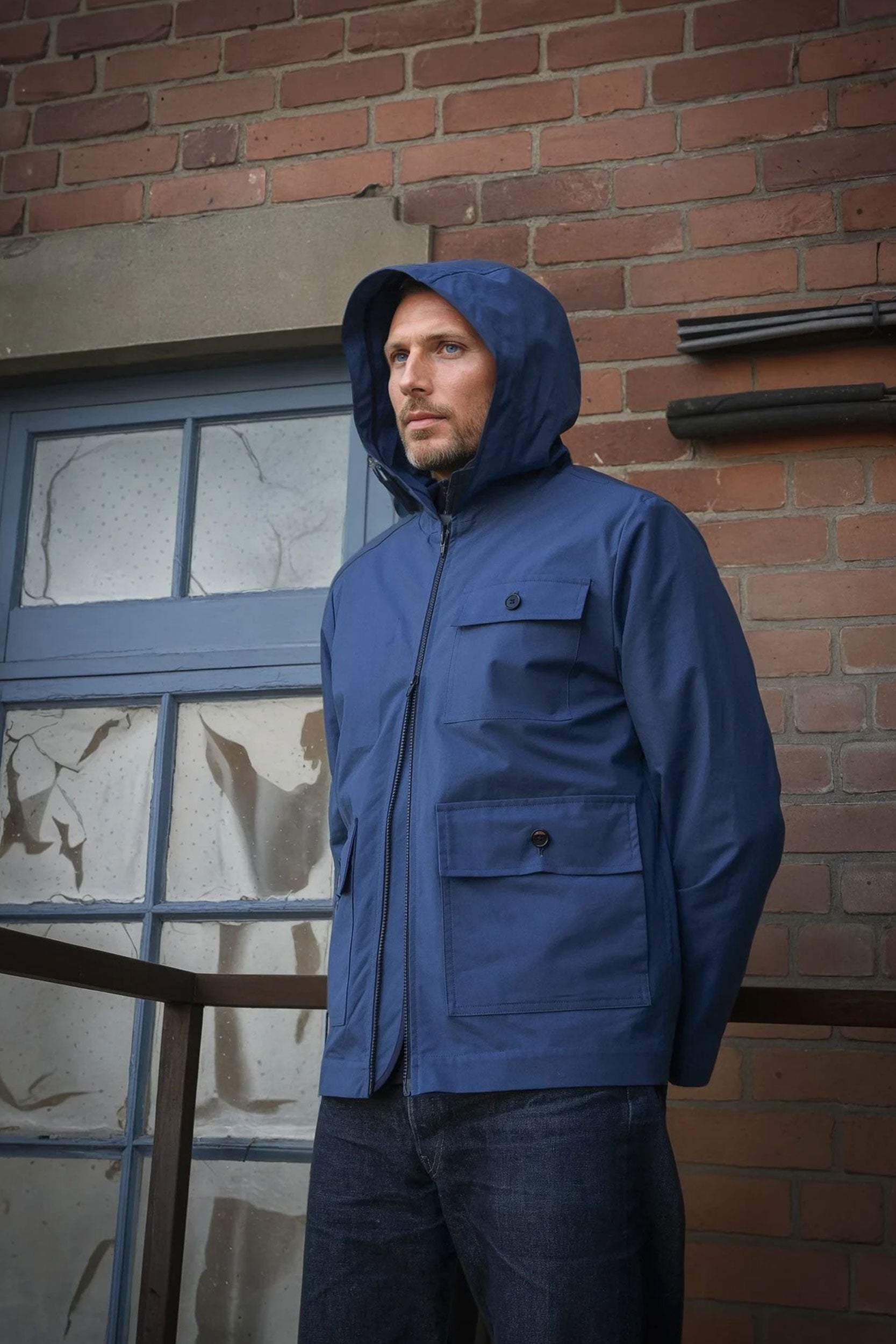 SP Hooded Tech Jacket Blue