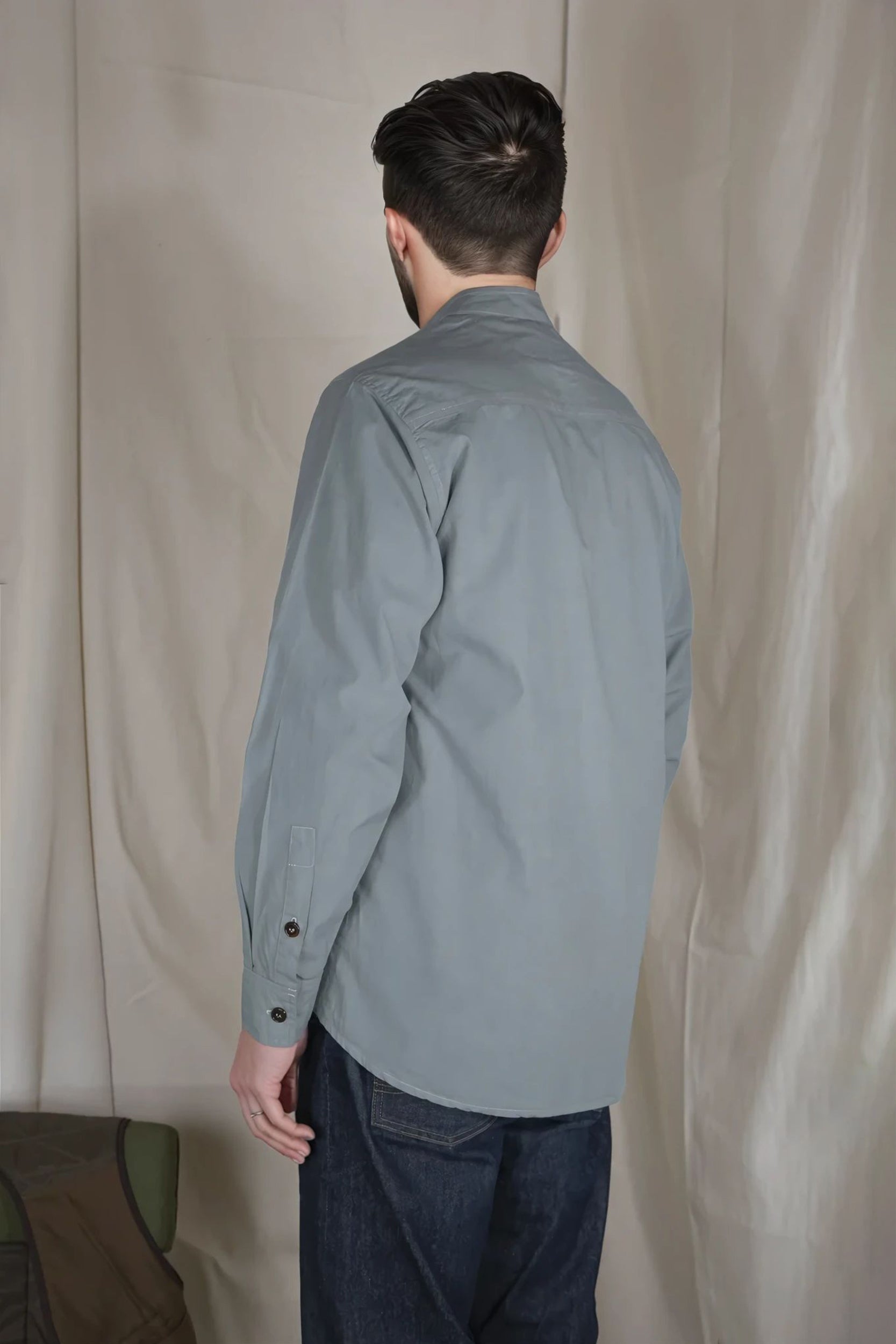 Poplin Nonno Shirt Pale Grey