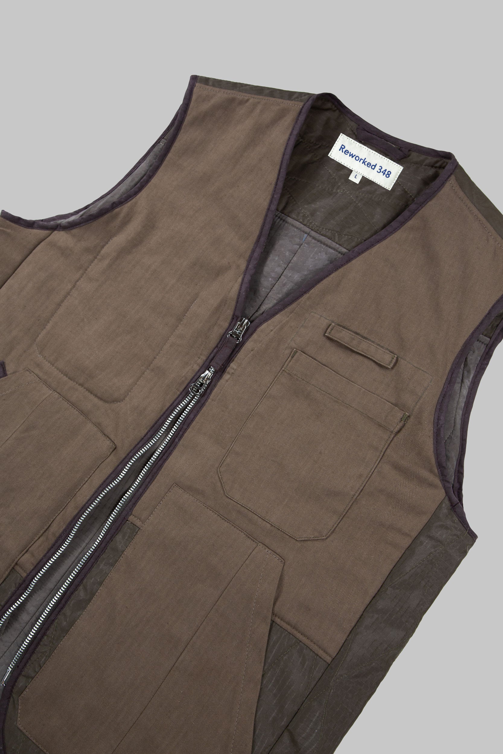 Herringbone Tank Panel V Vest Tobacco