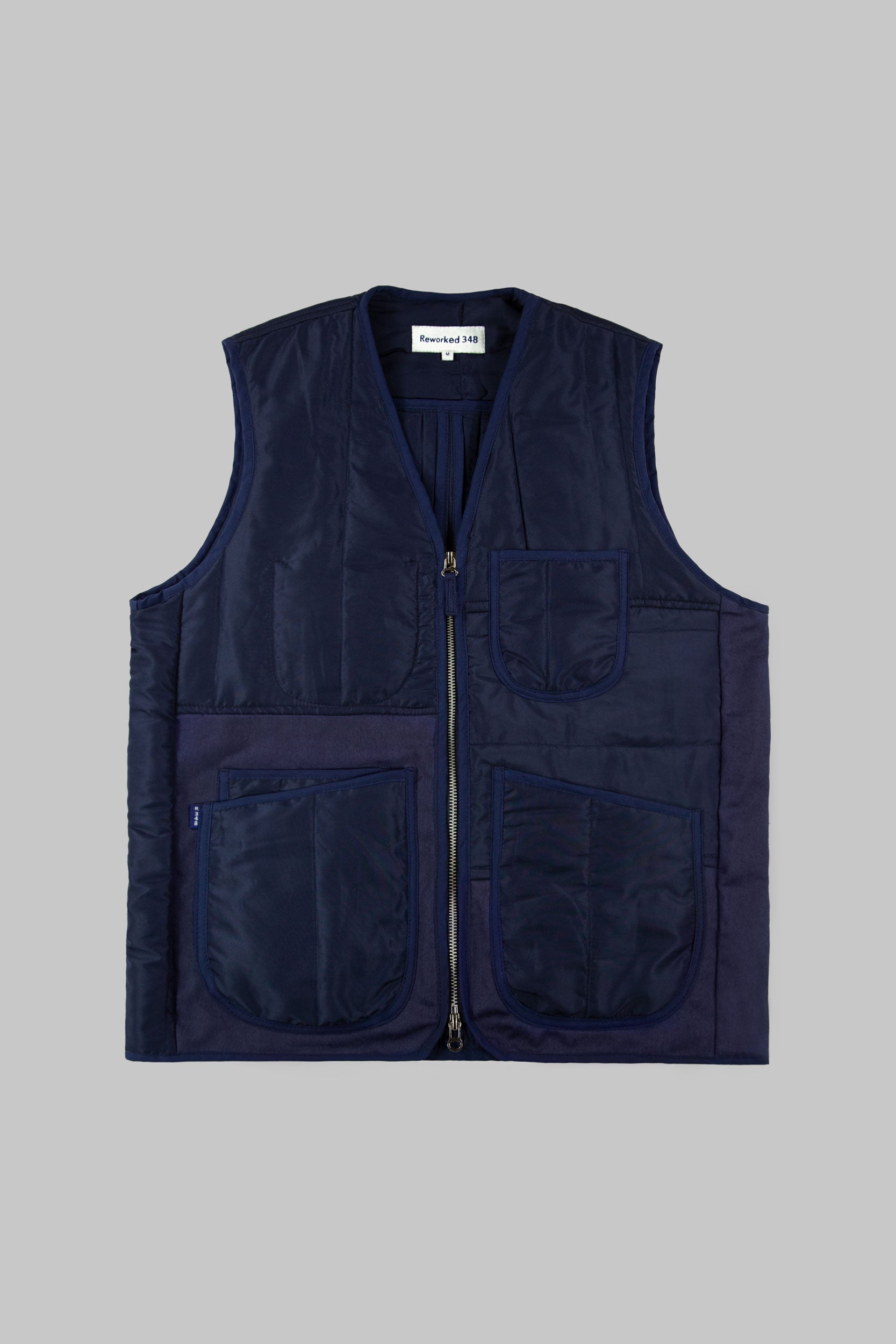 J Smith & Co Pilot Panel V Vest Indigo