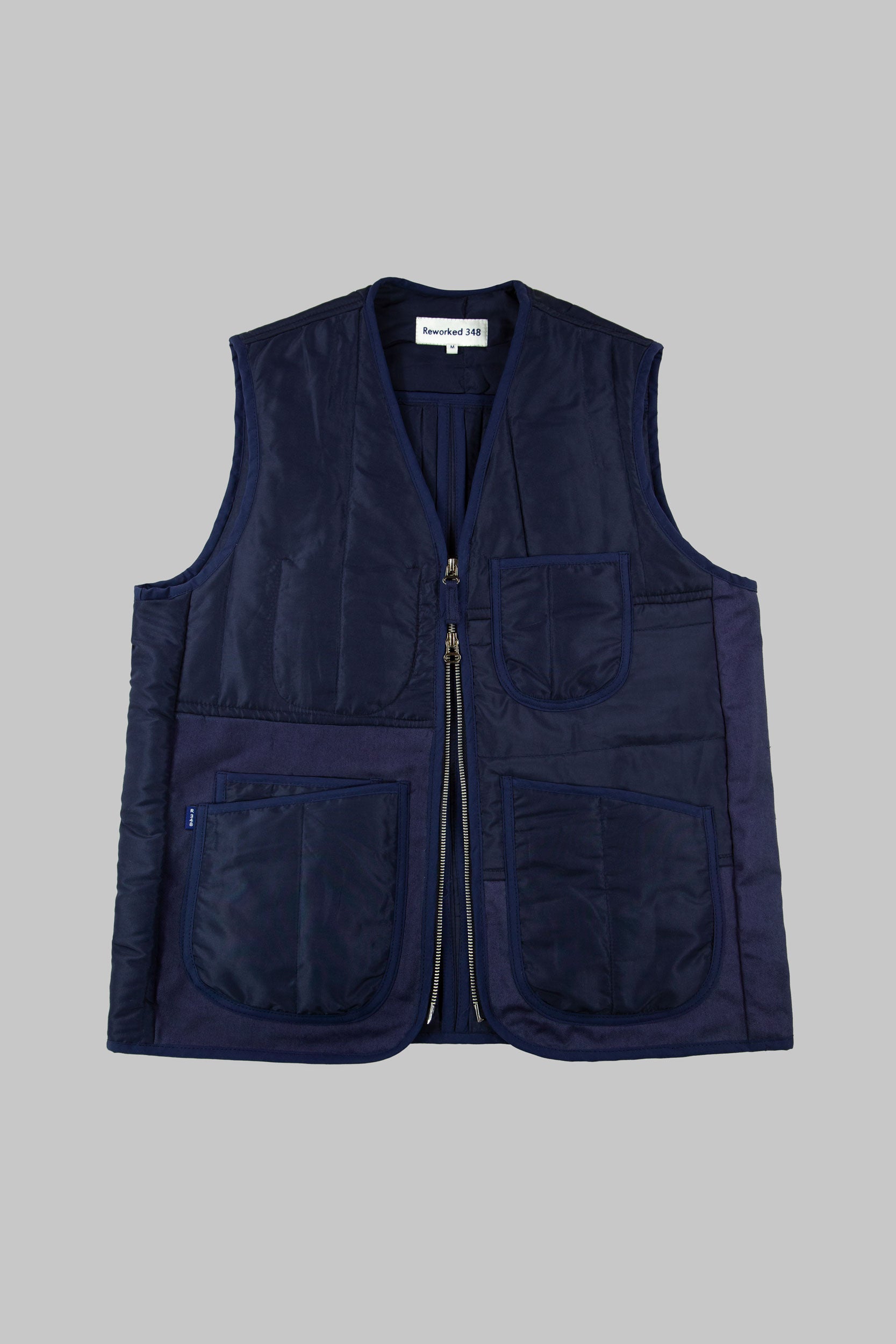 J Smith & Co Pilot Panel V Vest Indigo