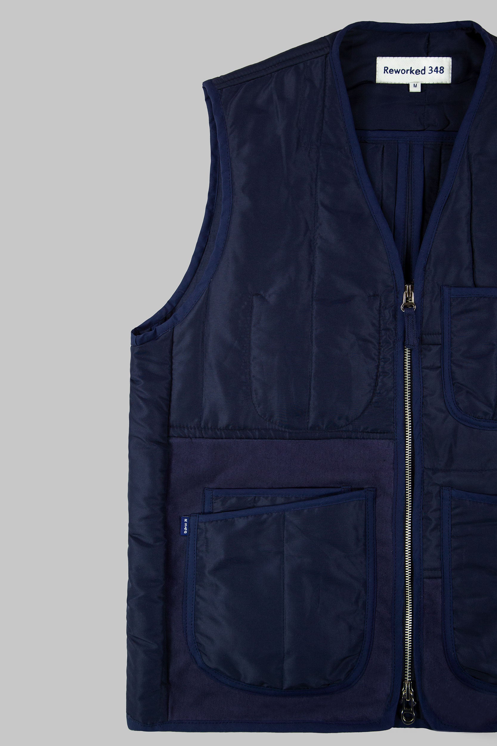 J Smith & Co Pilot Panel V Vest Indigo