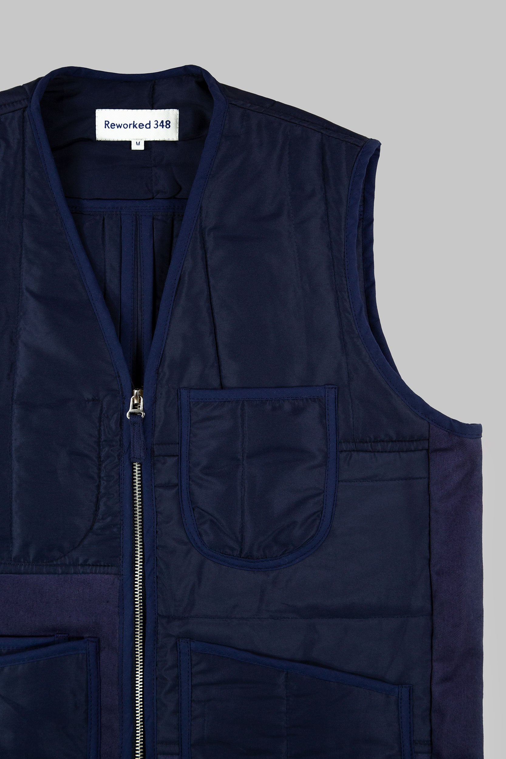 J Smith & Co Pilot Panel V Vest Indigo