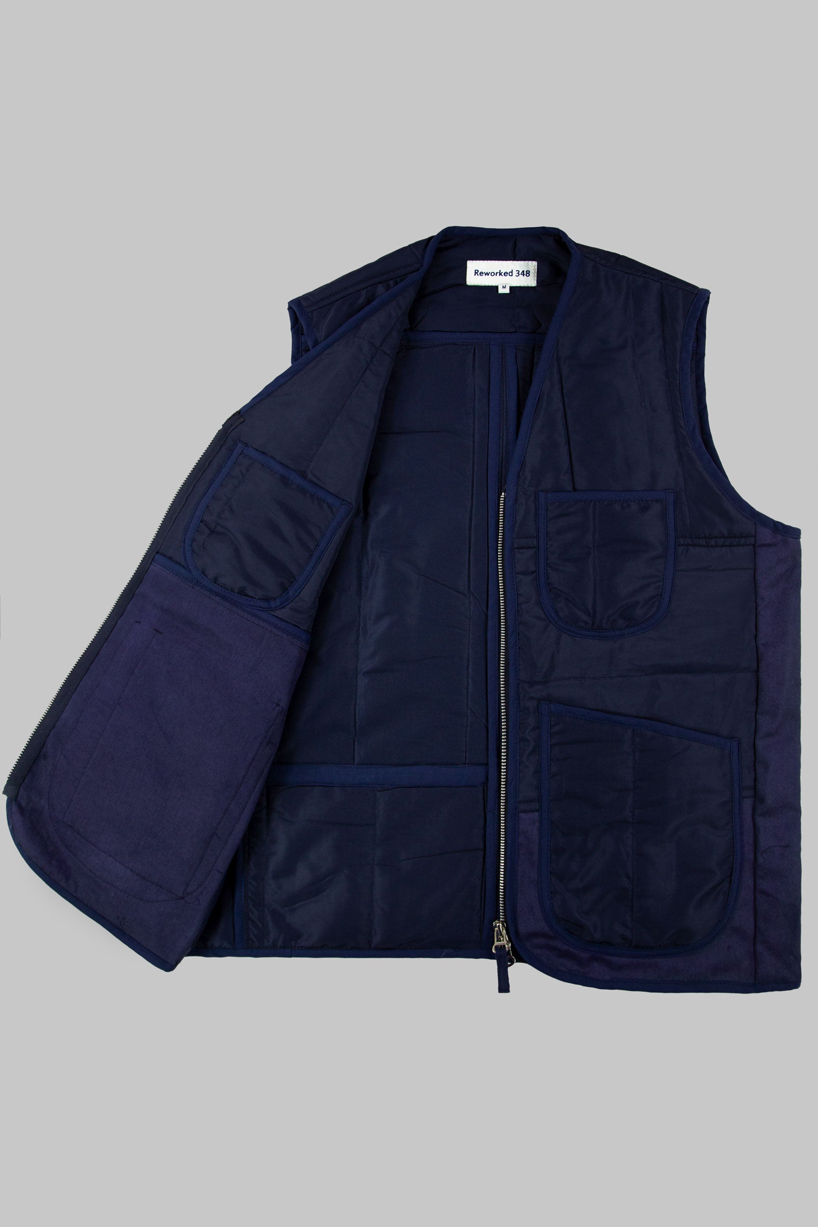 J Smith & Co Pilot Panel V Vest Indigo