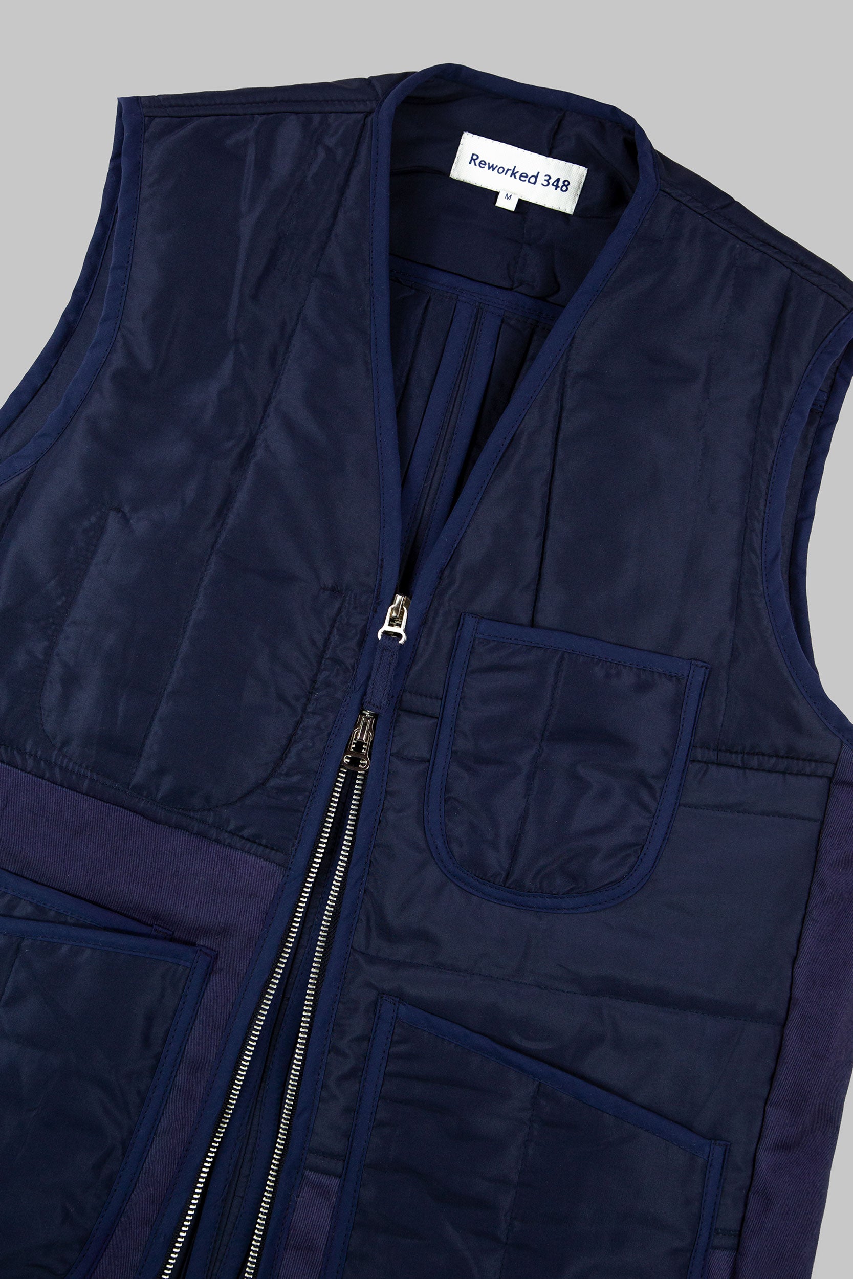 J Smith & Co Pilot Panel V Vest Indigo