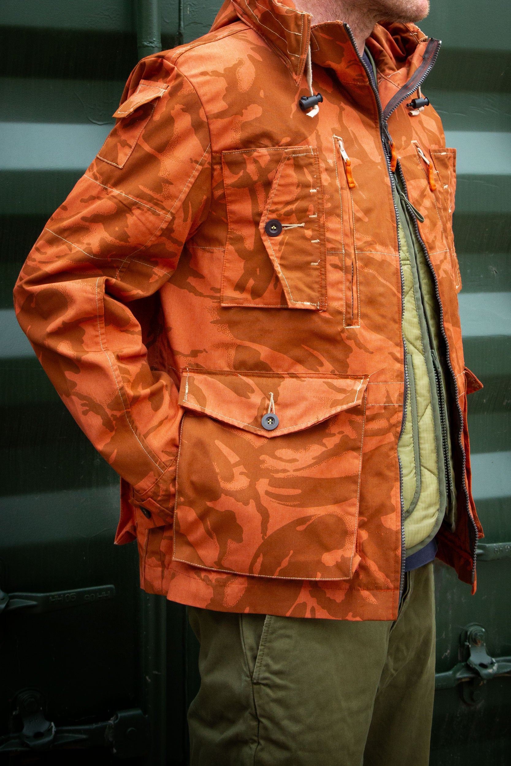 SP Hooded Camo Jacket Mute Orange