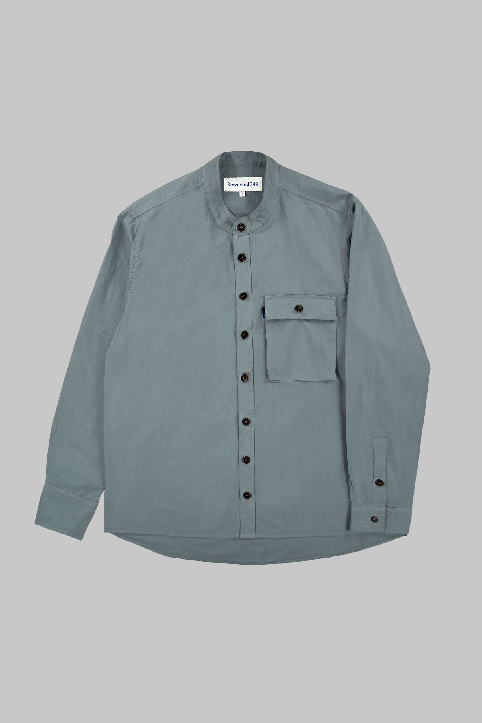 Poplin Nonno Shirt Pale Grey