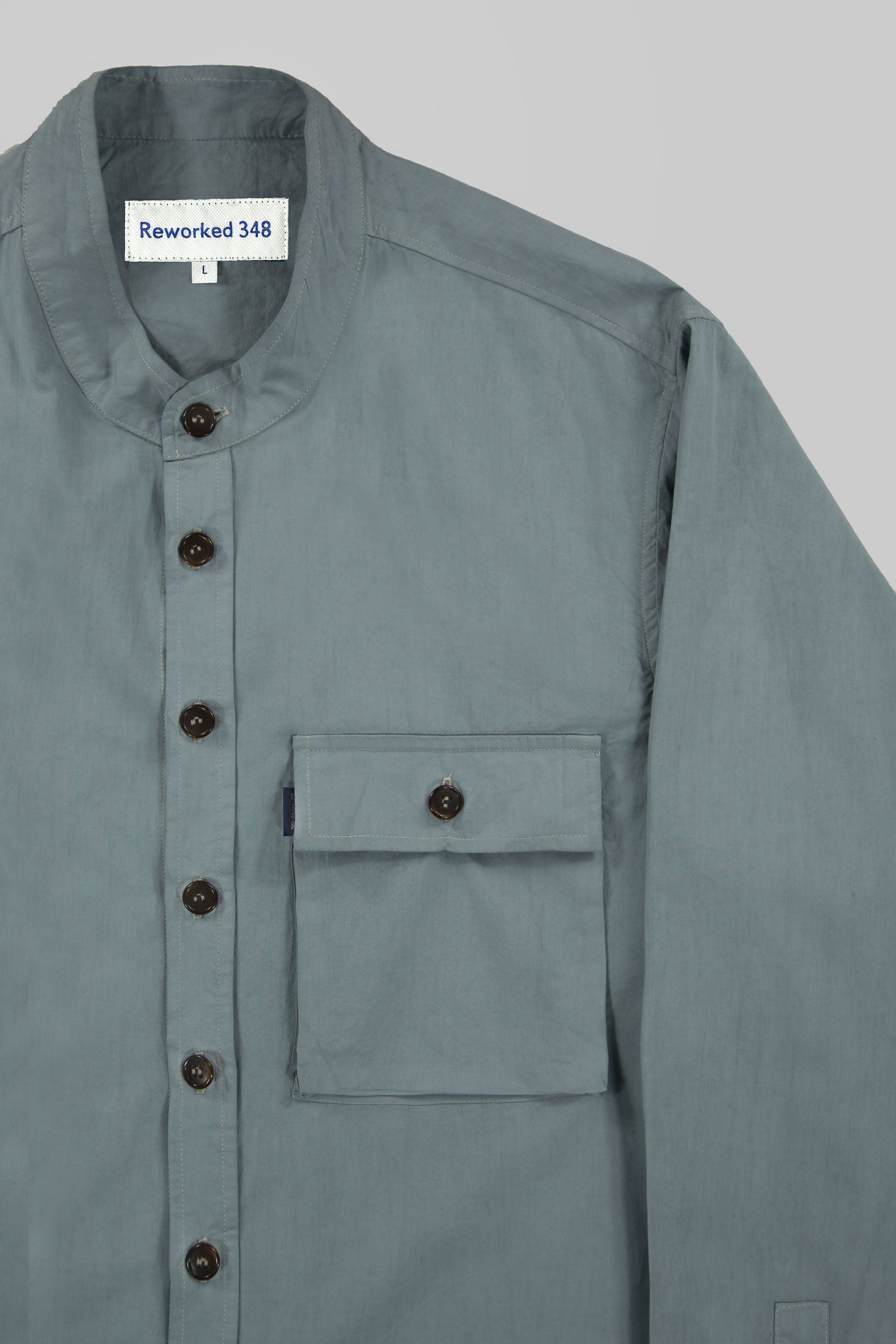 Poplin Nonno Shirt Pale Grey