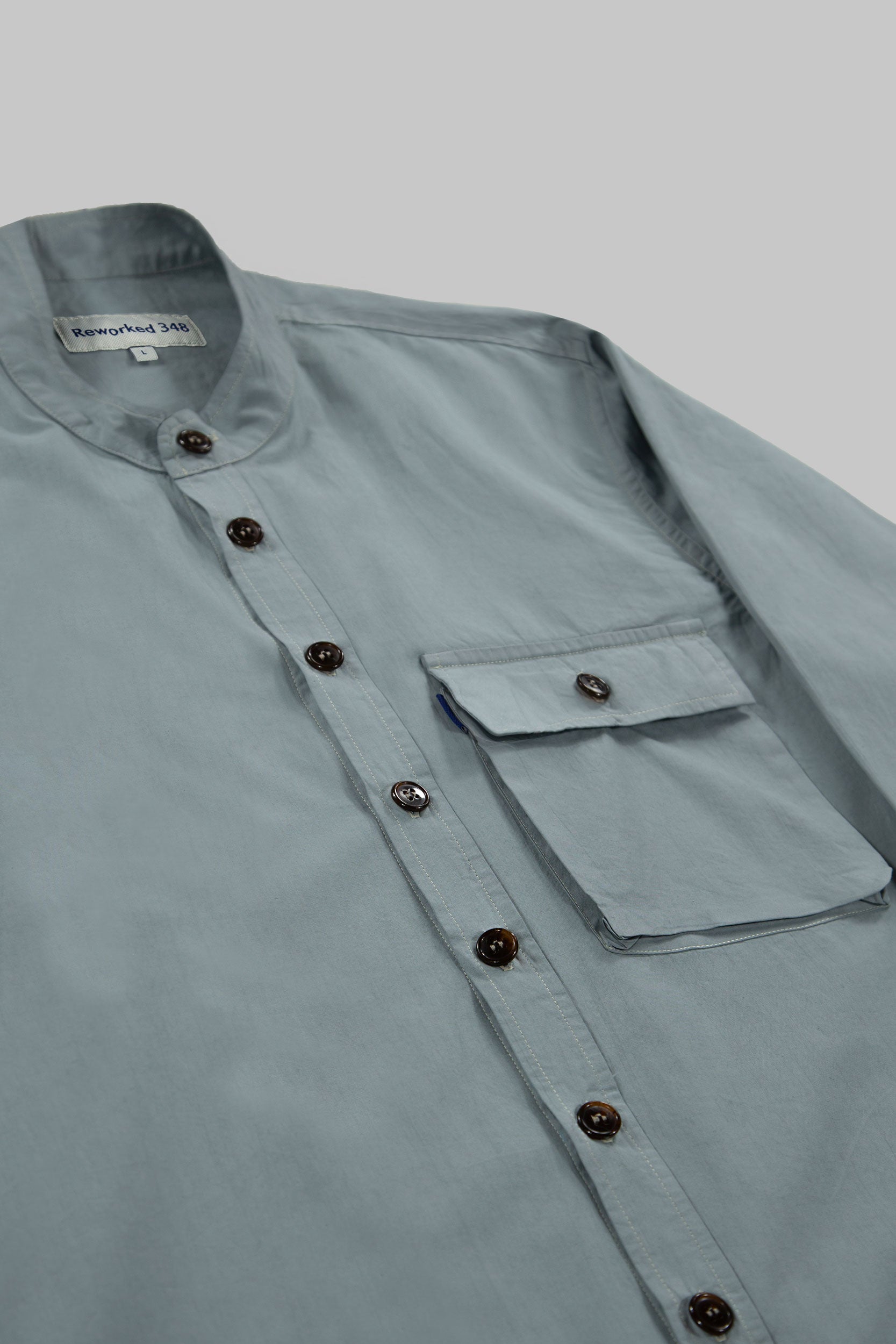 Poplin Nonno Shirt Pale Grey