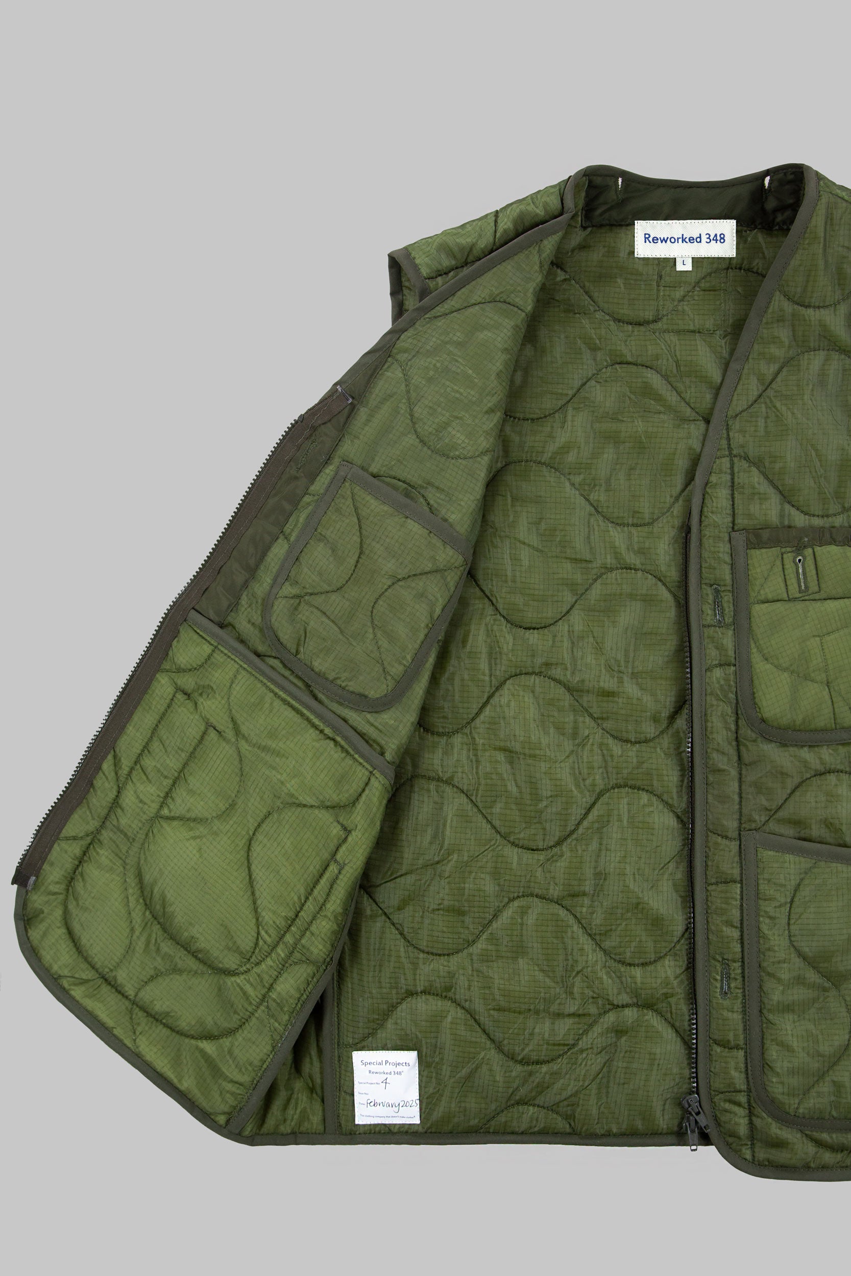 US M65 Liner Panel V Vest MK2 Green